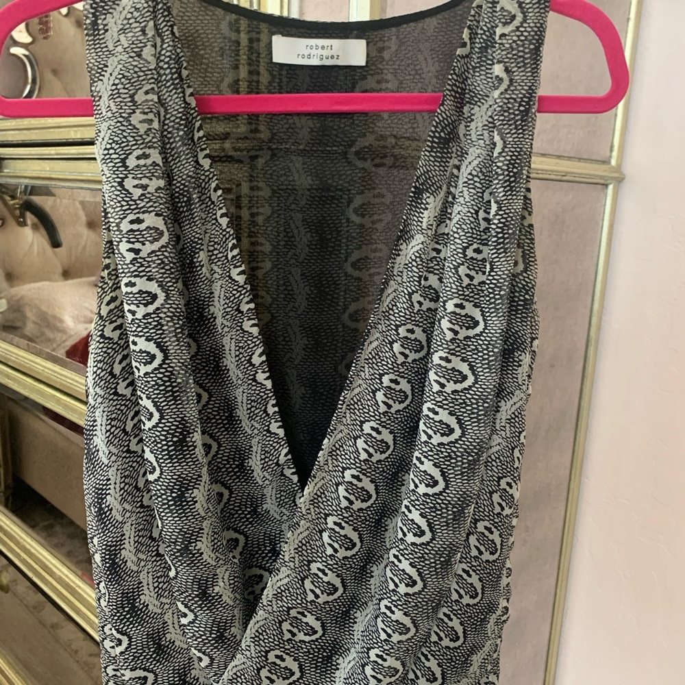 Robert Rodriguez snake print blouse